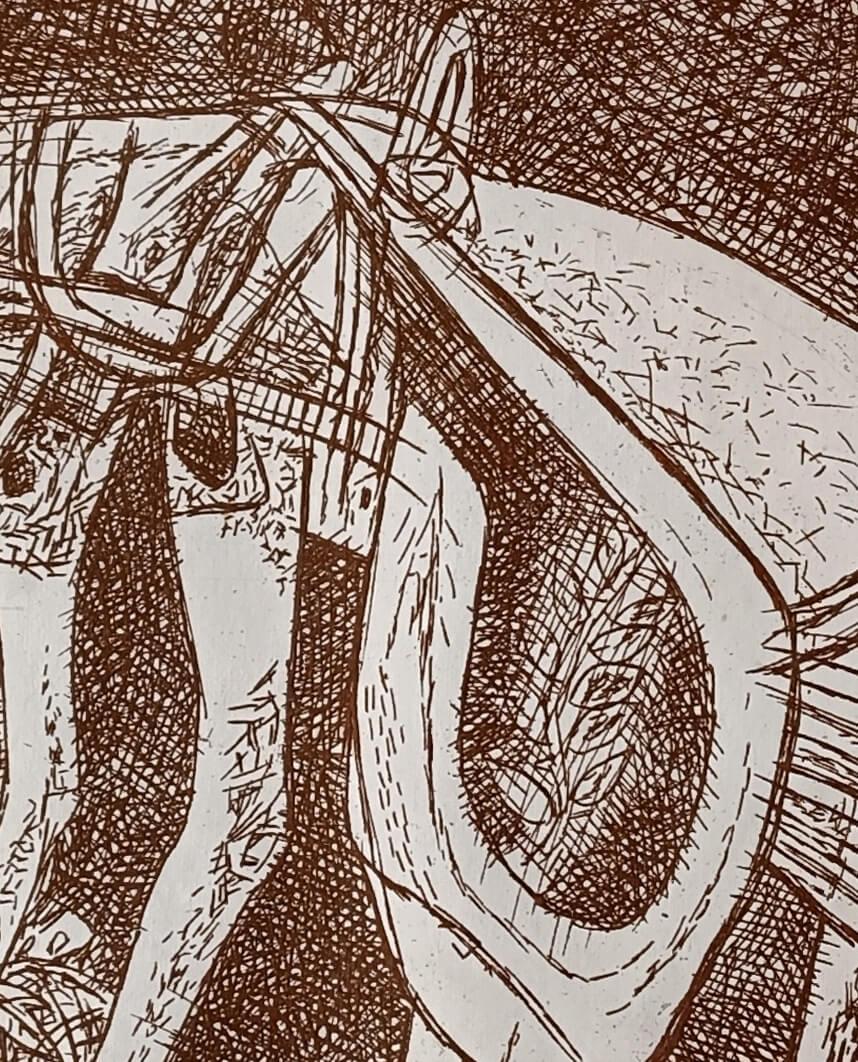 Untitled, Etching on Paper by Modern Indian Artist Ganesh Pyne 