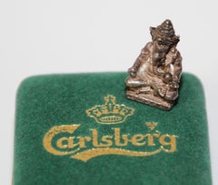 Ganesh Small Silver Hindu Diety Statue Amulet