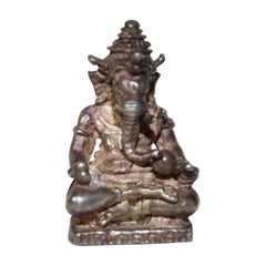 Ganesh Hindu Diety Statue Amulett aus Silber