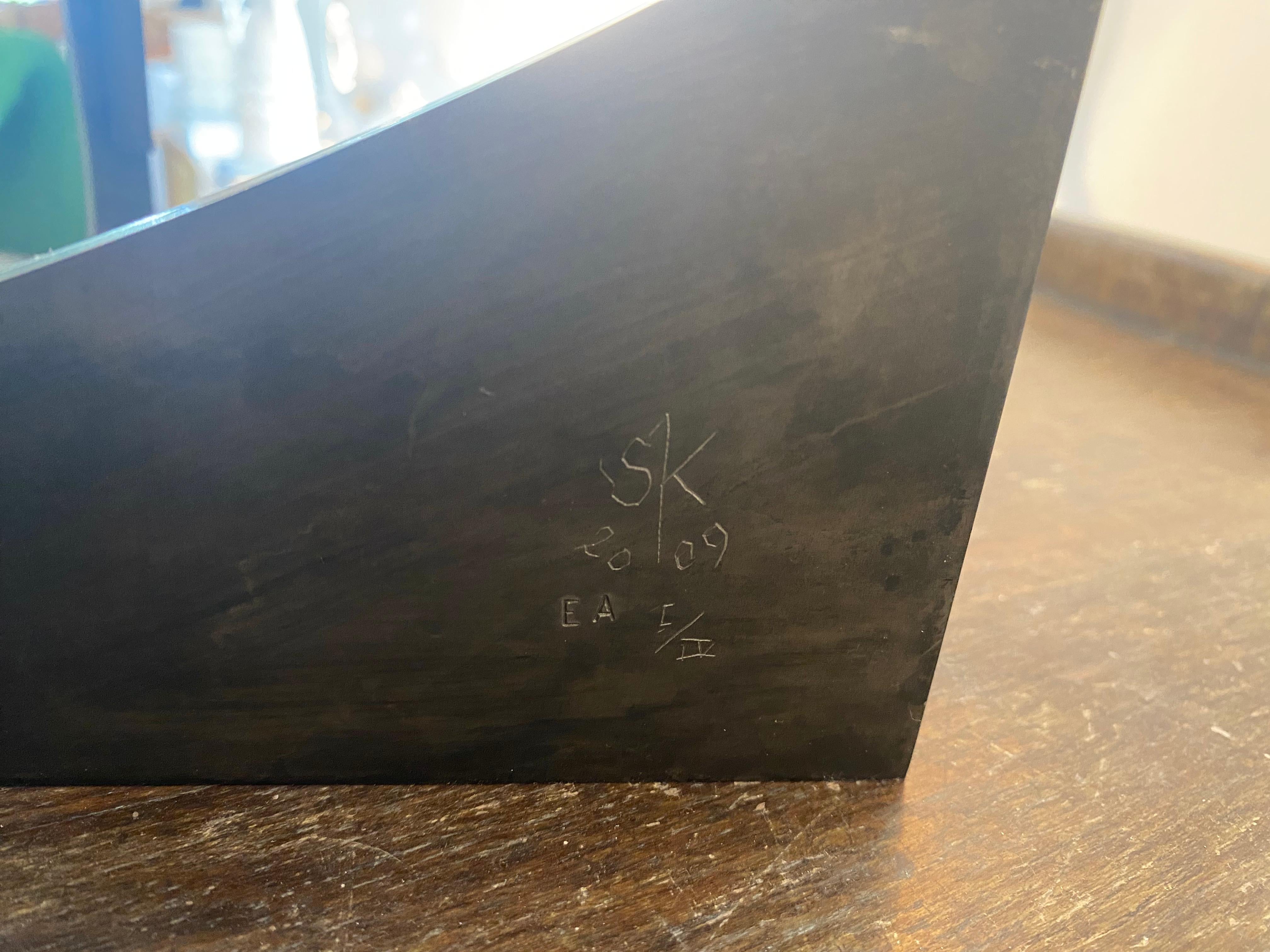 Contemporary Ganesh Steel sculpture gunmetal patina, by Sébastien Kito For Sale