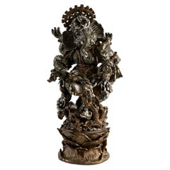 Ganesha, Keramik-Skulptur mit metallischer Glasur, Vereinigte Staaten, 2009