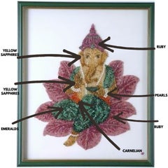 Œuvres d'art pierres précieuses Ganesh