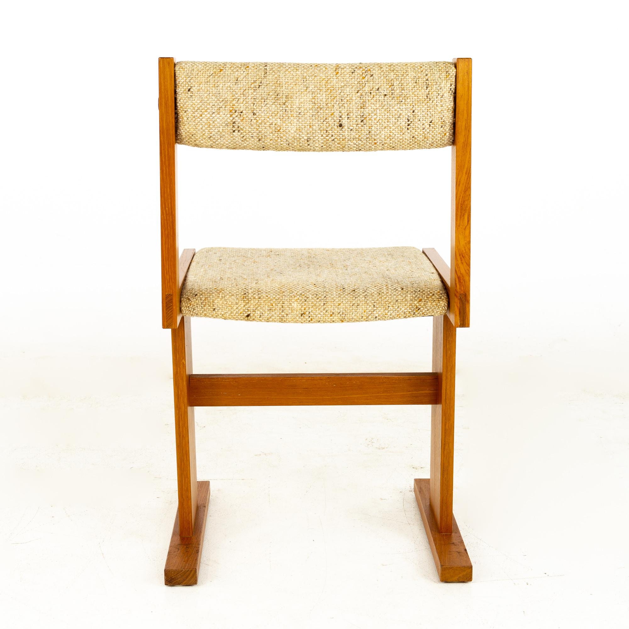 Gangso Mobler Mid Century Teak Dining Chairs, Set of 6 4