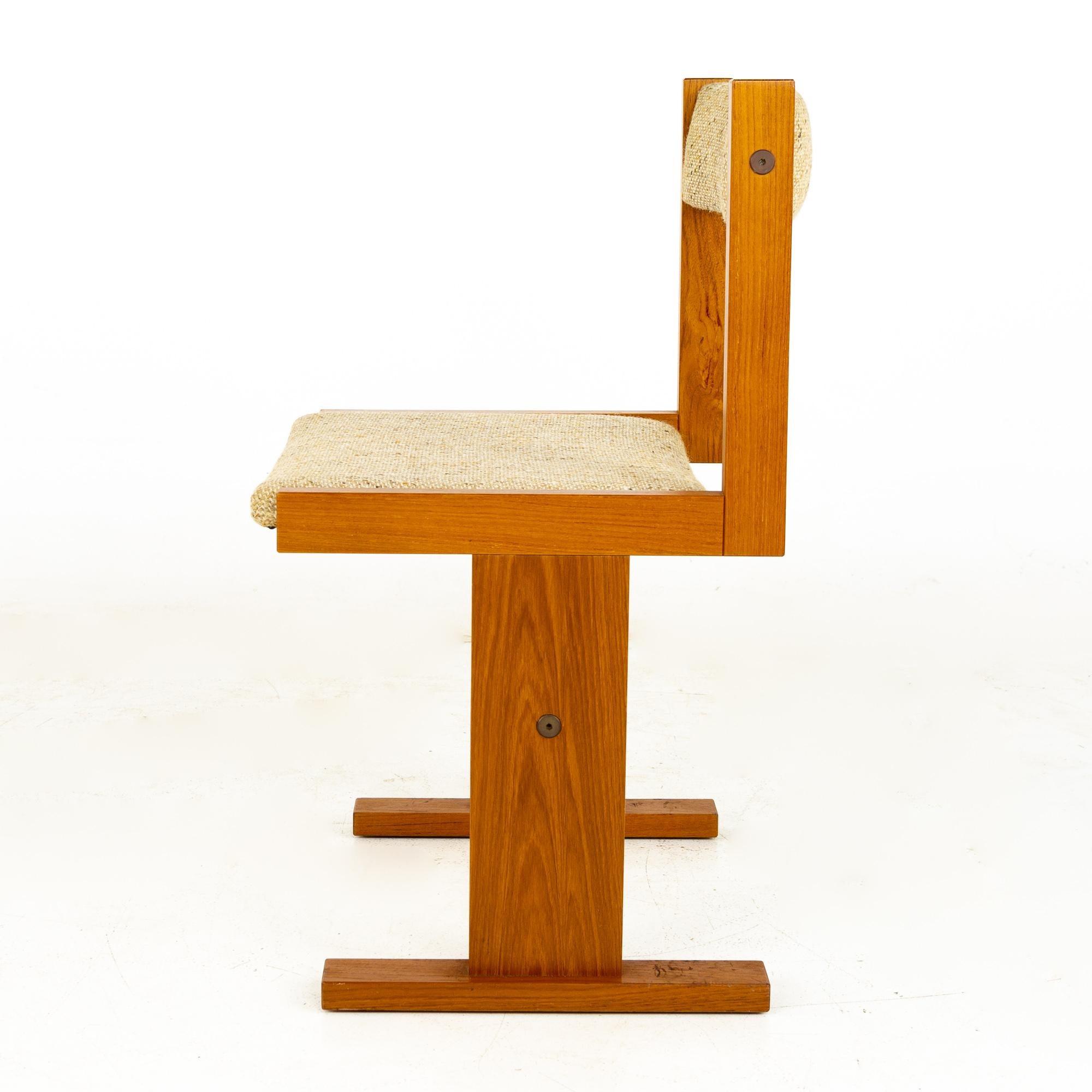 Gangso Mobler Mid Century Teak Dining Chairs, Set of 6 5