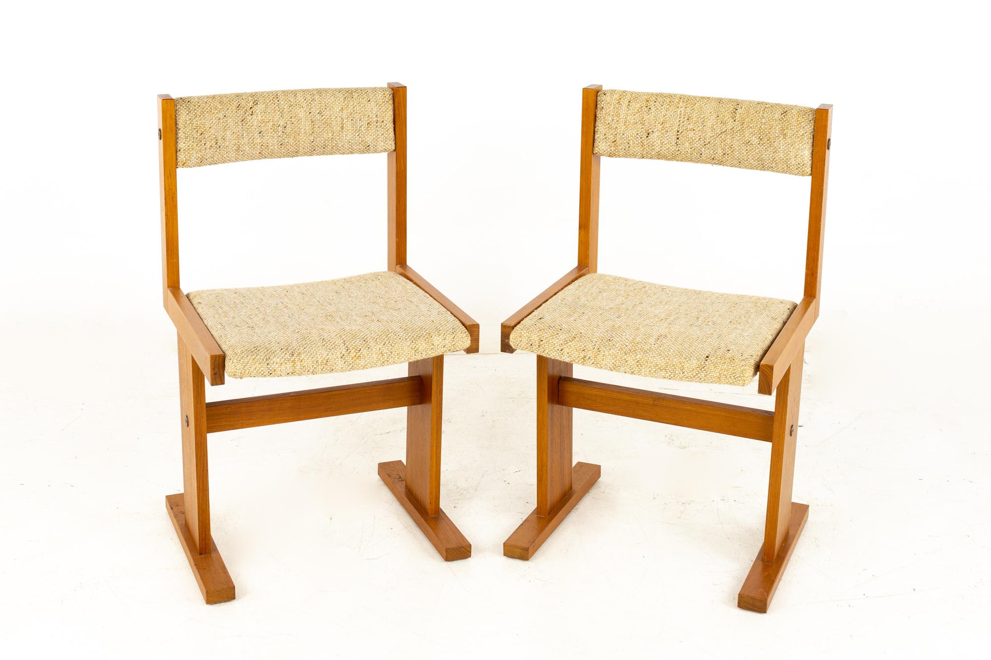 Gangso Mobler Mid Century Teak Dining Chairs, Set of 6 In Good Condition In Countryside, IL