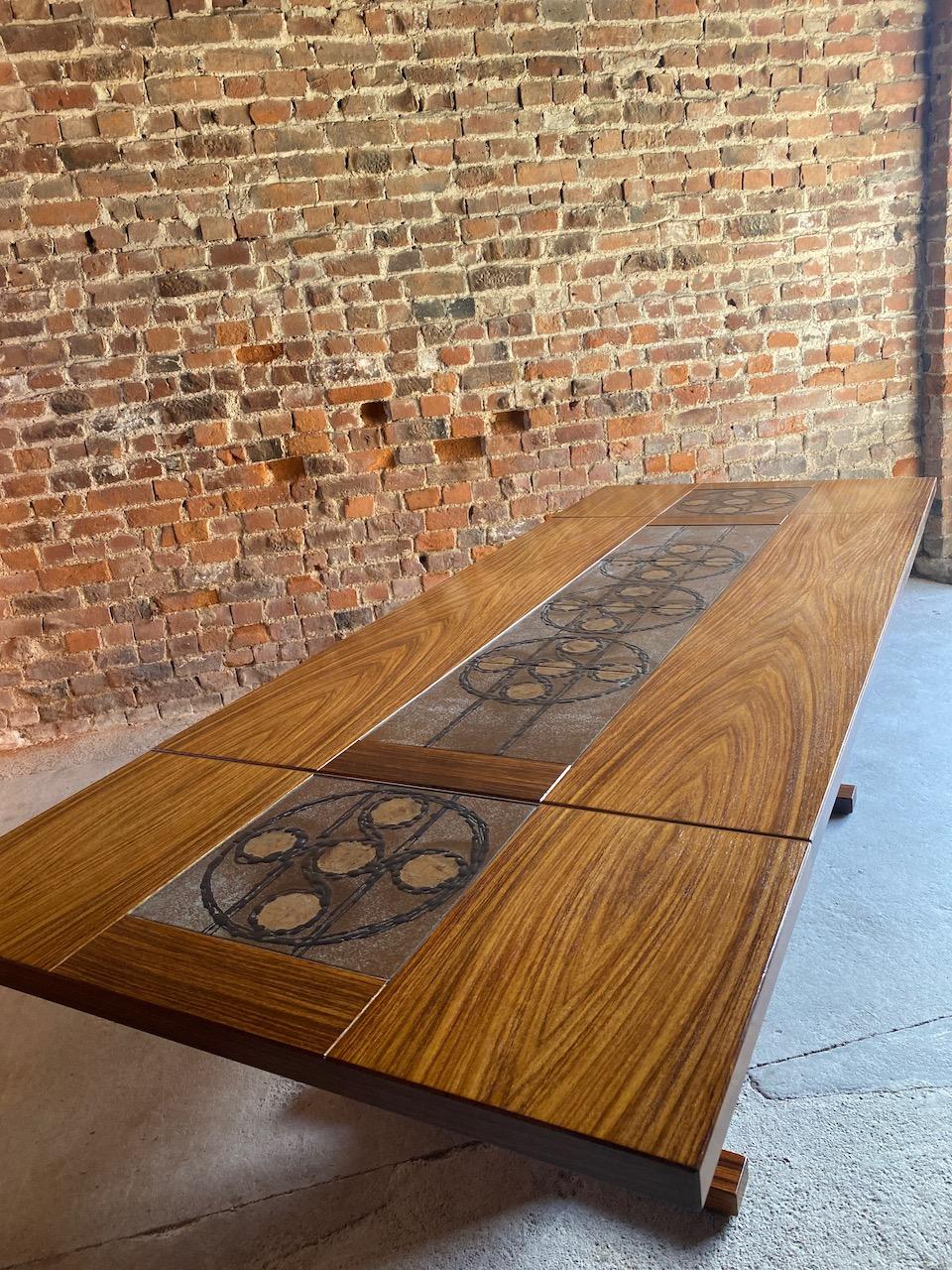 Mid-Century Modern Gangso Mobler Rosewood Dining Table and Six Chairs Poul H. Poulsen Denmark For Sale