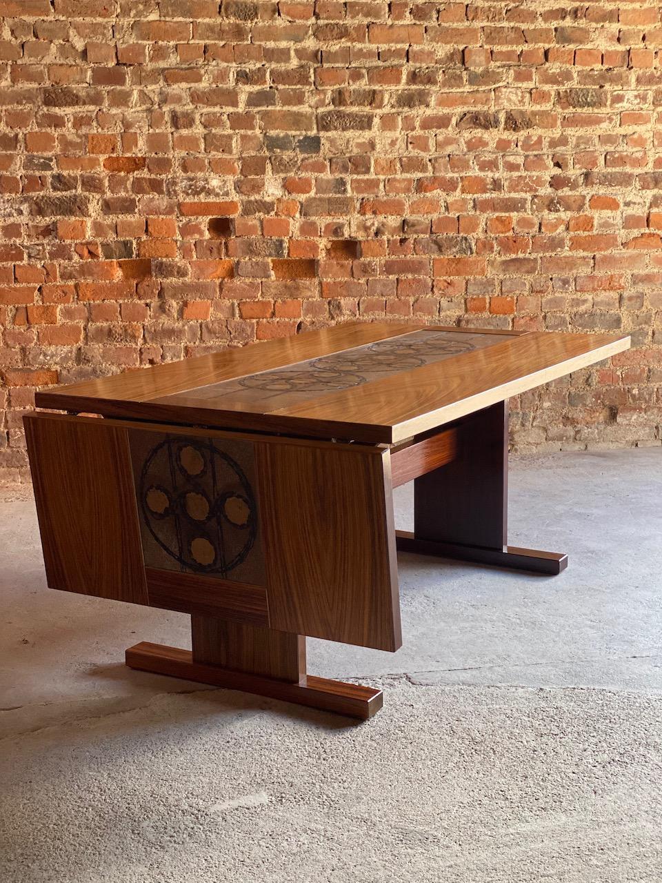 Late 20th Century Gangso Mobler Rosewood Dining Table and Six Chairs Poul H. Poulsen Denmark For Sale