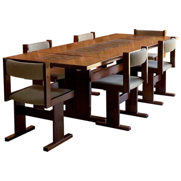 Gangso Mobler Rosewood Dining Table and Six Chairs Poul H. Poulsen ...