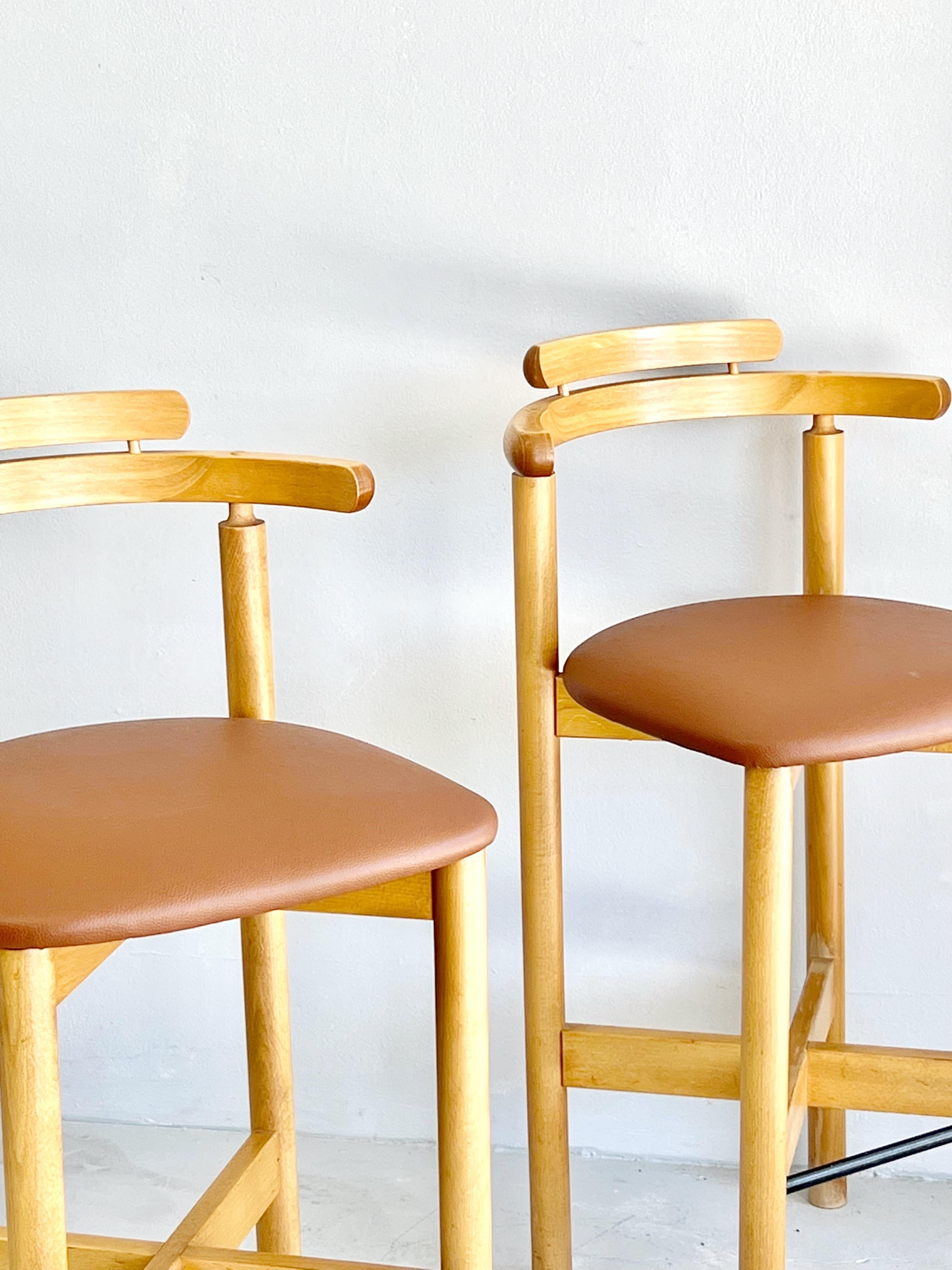 Late 20th Century Gangso Mobler Set of 3 Barstools Danish Modern