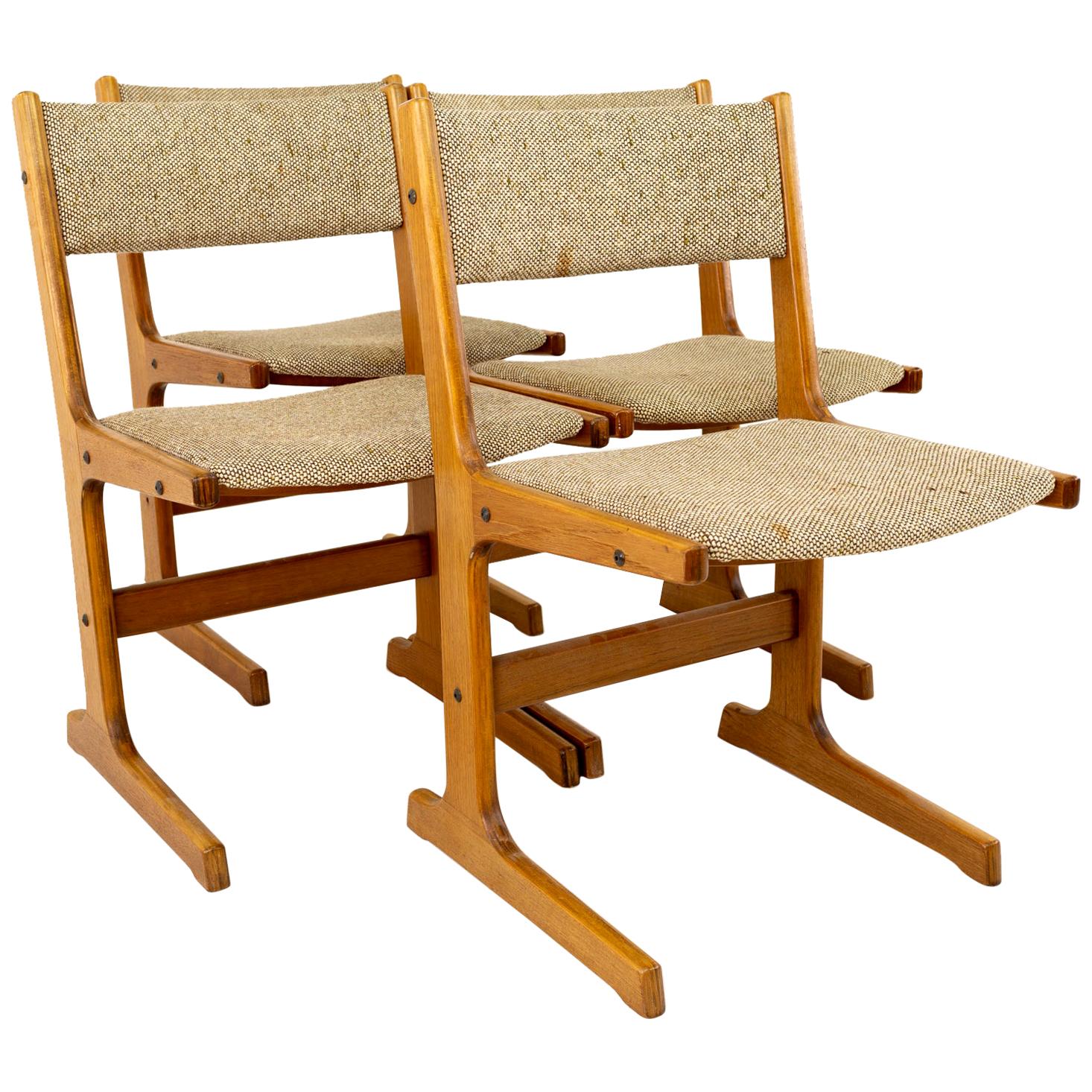 Gangso Mobler Style Mid Century Teak Dining Chairs, Set of 4 For Sale
