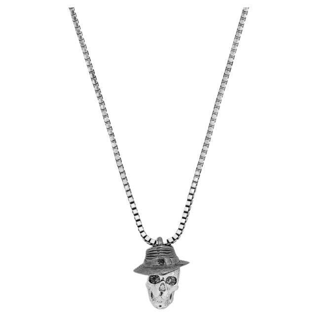 Gangster Skull Necklace in Stainless Steel