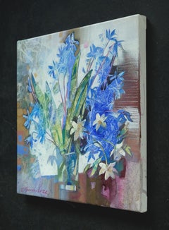Mood bleu, peinture, acrylique sur toile