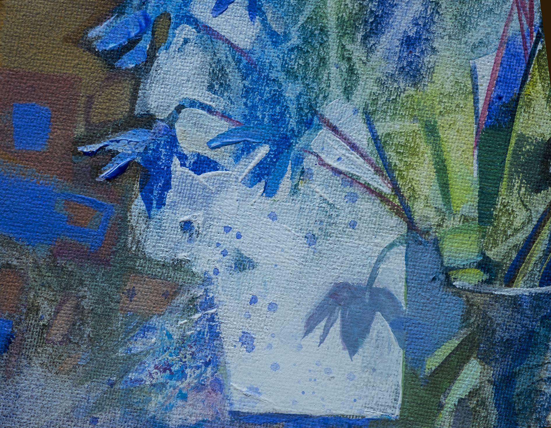 Blue Mood, Painting, Acrylic on Canvas For Sale 2