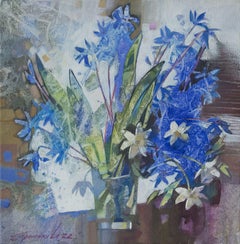 Blue Mood, Painting, Acrylic on Canvas