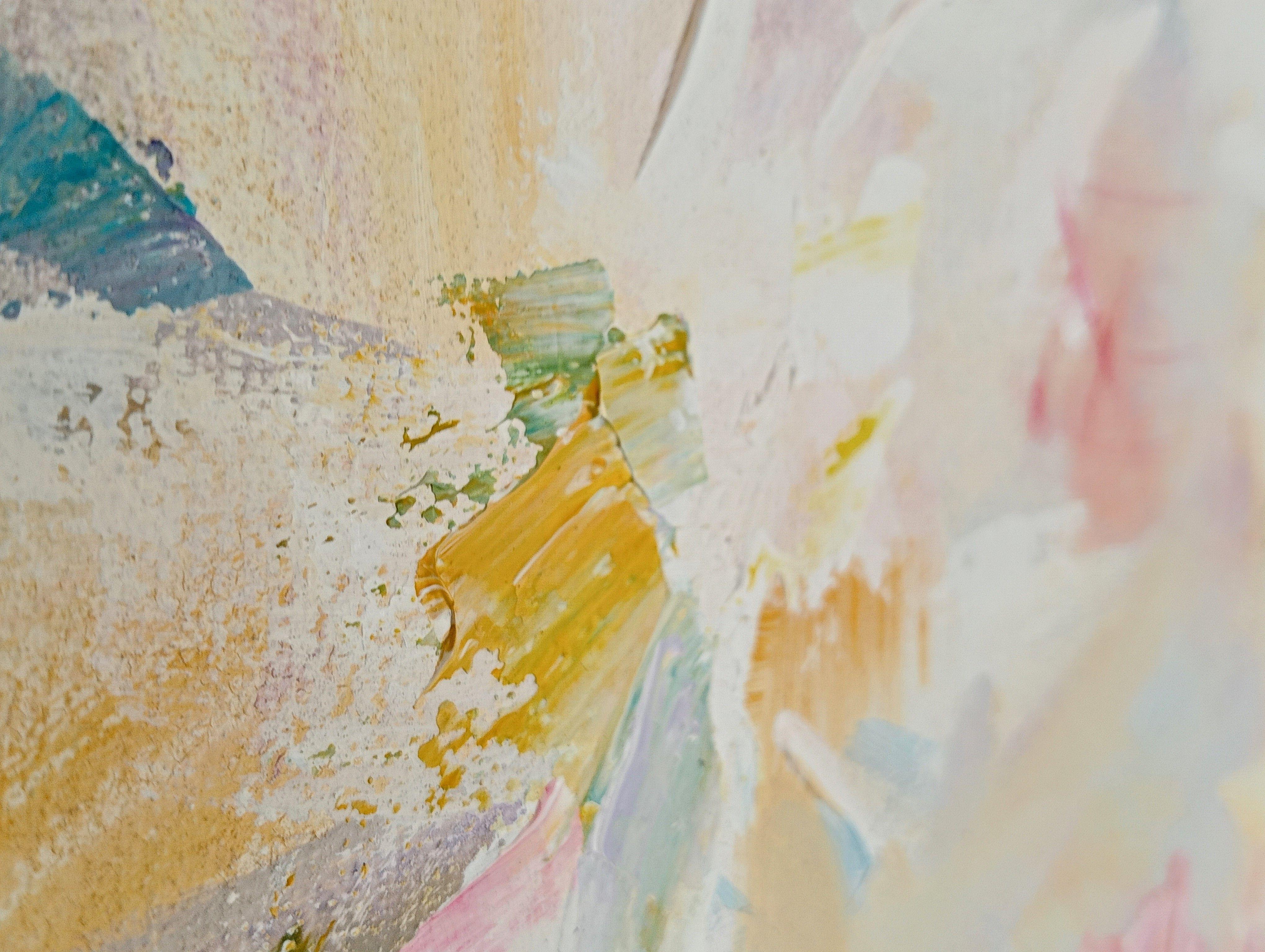 Morgen Pfingstrosen, Gemälde, Acryl auf Leinwand im Angebot 2
