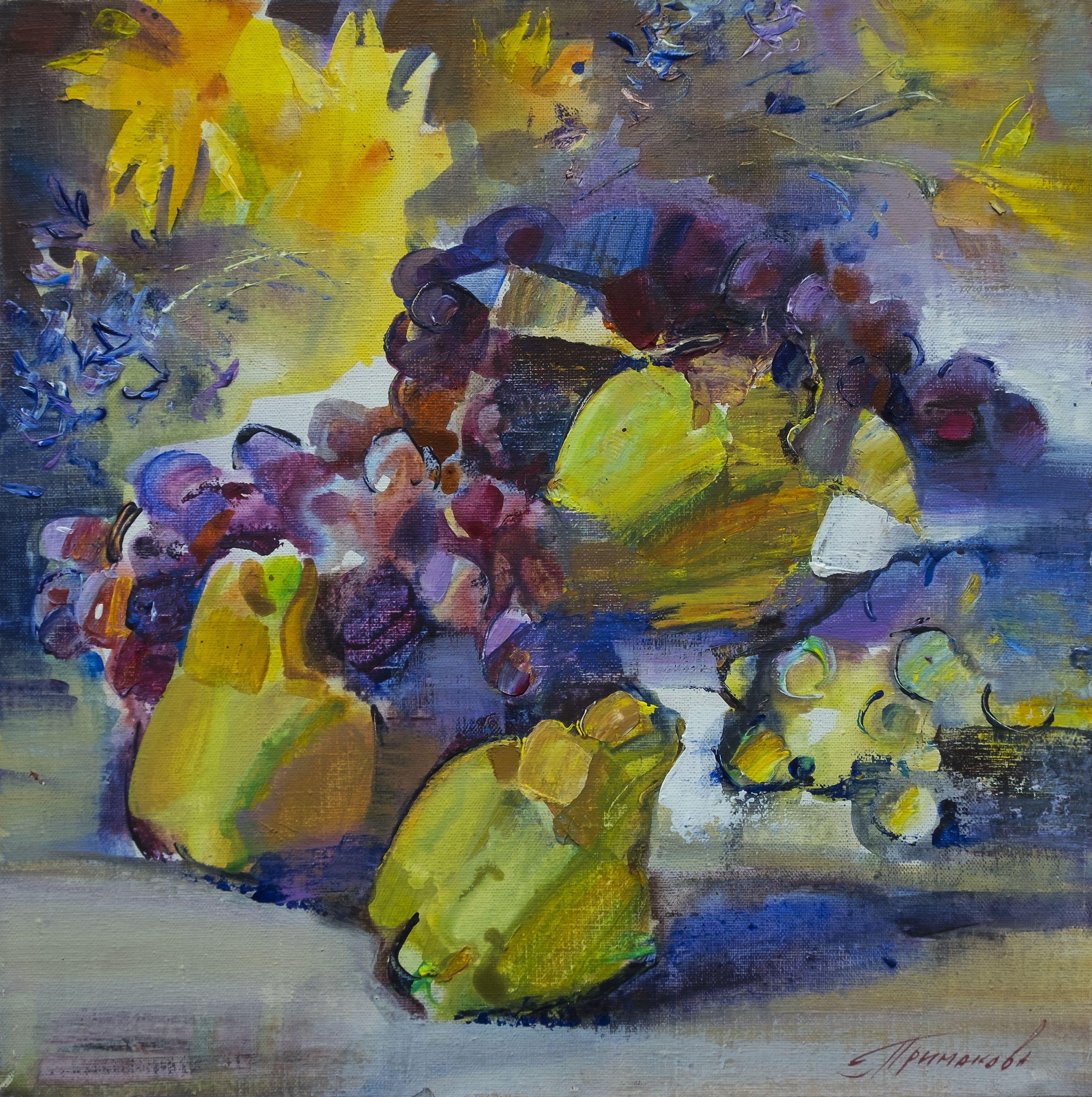 The artwork is a prominent representative of contemporary Ukrainian art, which is increasingly valued in the art world.    The artwork "Southern Sun" was made in an amazing watercolor technique with acrylic paints, which made it possible to see