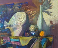 Still life with fish, Painting, Acrylic on Canvas