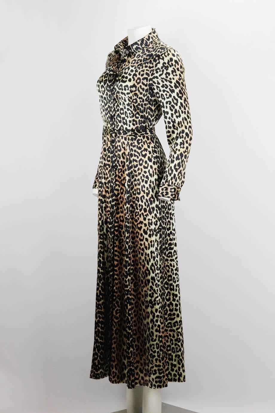 ganni leopard dress