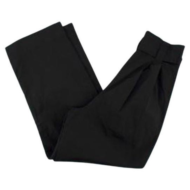 Ganni Yellow High Waisted Straight Pleated Trouser Pants