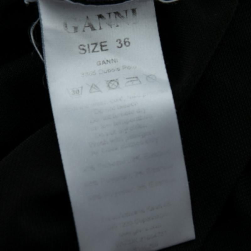 Donna Ganni - Top Polo A. Dubois in jersey nero a righe S. in vendita
