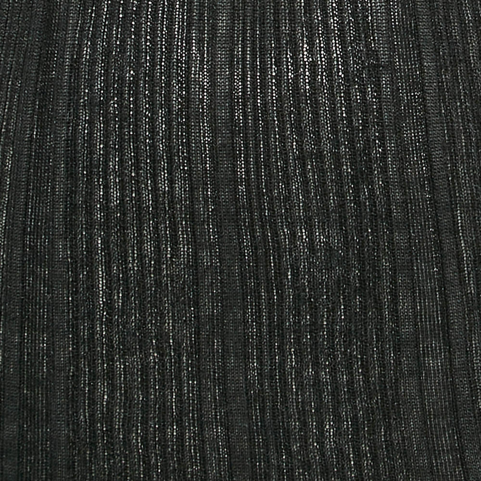 Ganni Jersey de punto de canalé texturizado negro S Negro