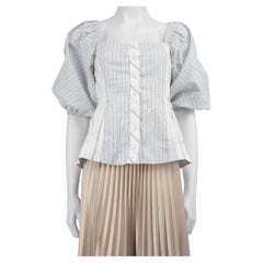 Ganni - Haut bleu à manches bouffantes, taille XS