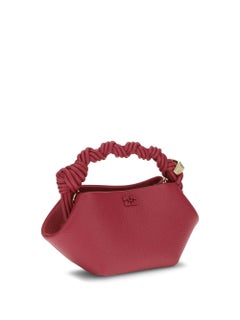 Ganni Bou Top Handle Bag — Red