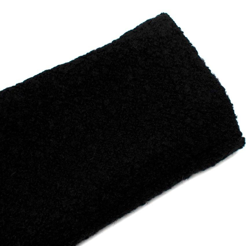 Ganni Boucle Fenn Long Coat Black DK34 3