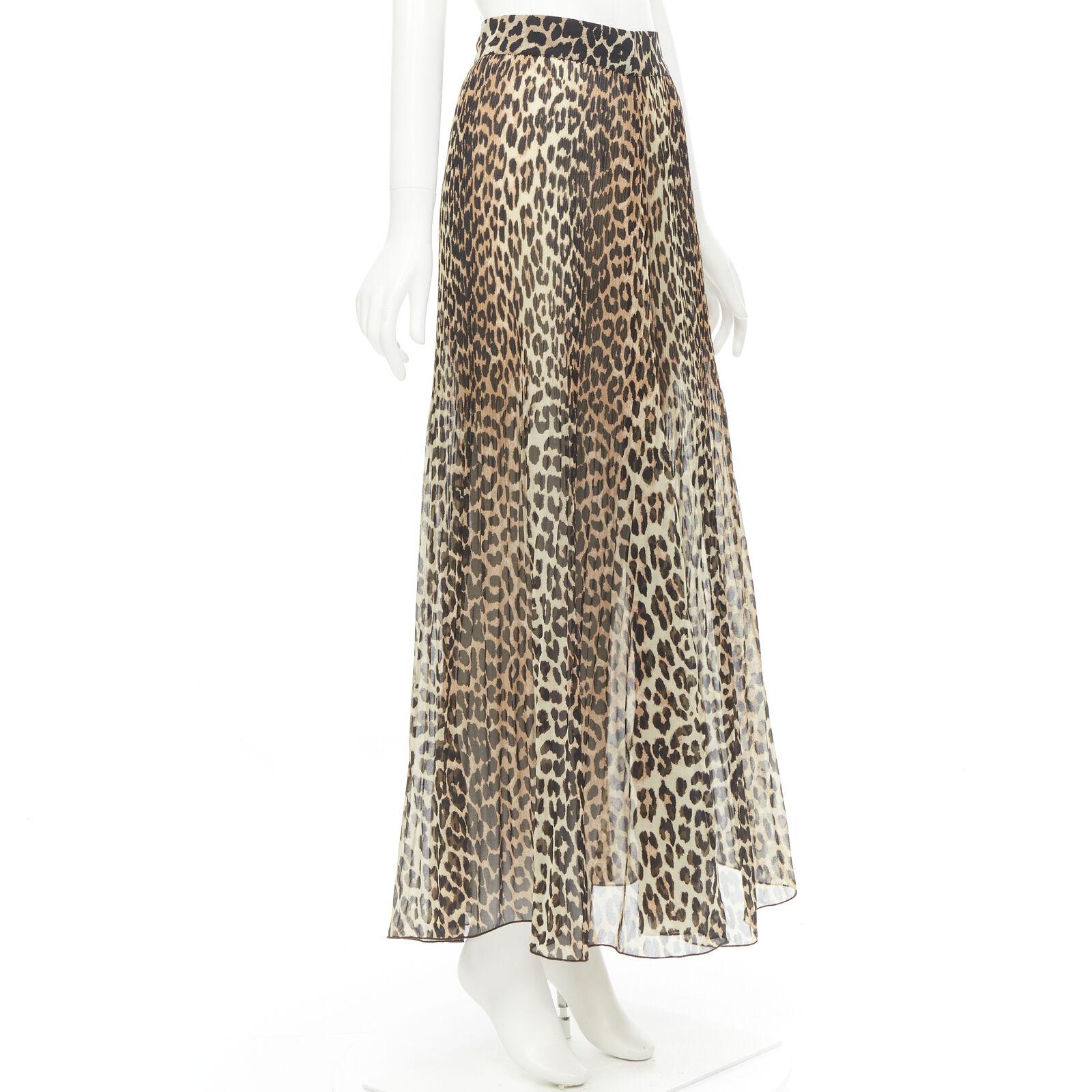 ganni leopard print skirt