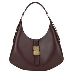 Ganni Calfskin Shoulder Bag — Brown