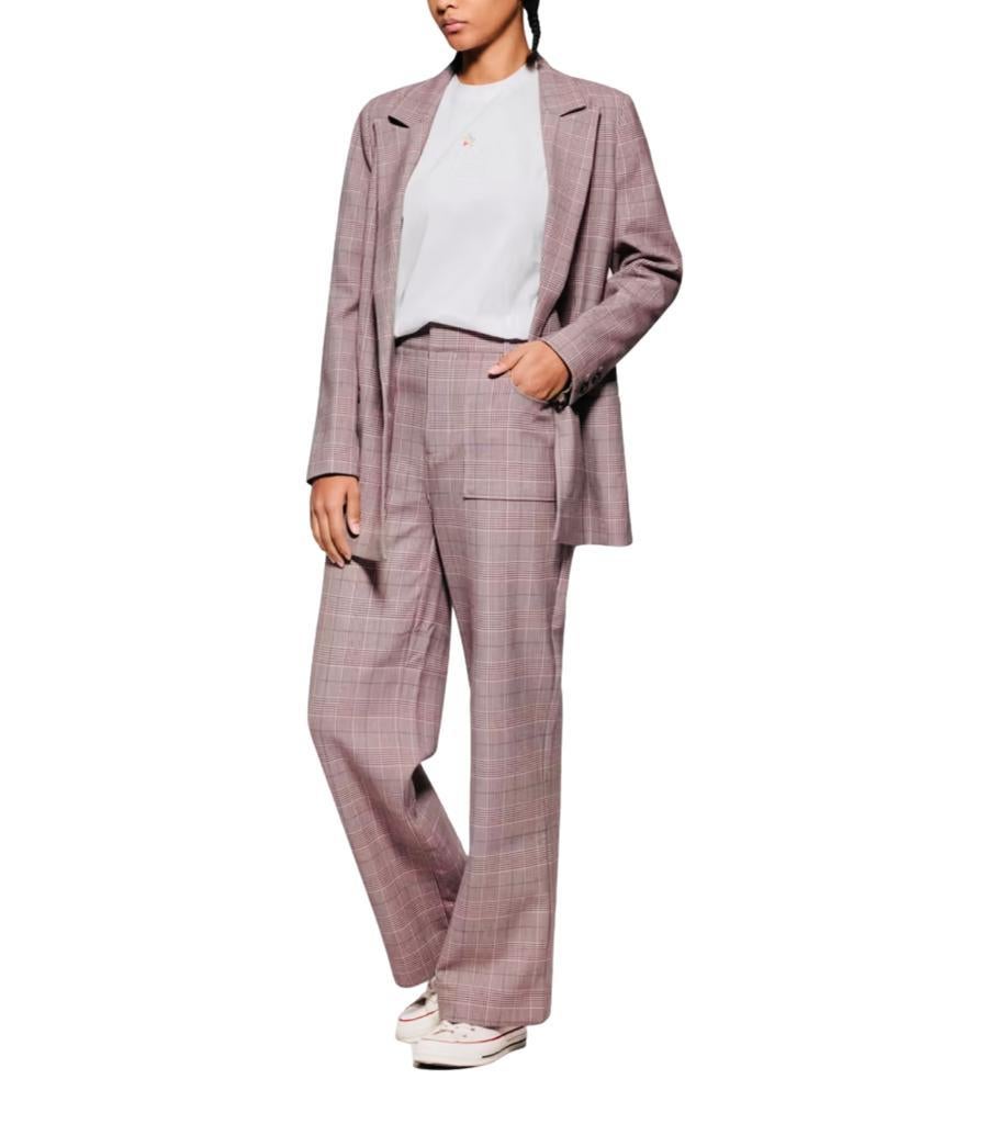 Women's Ganni Checked Cady Trousers For Sale