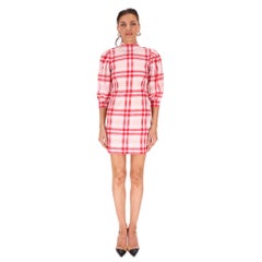 Ganni Checked Cotton Blend Dress