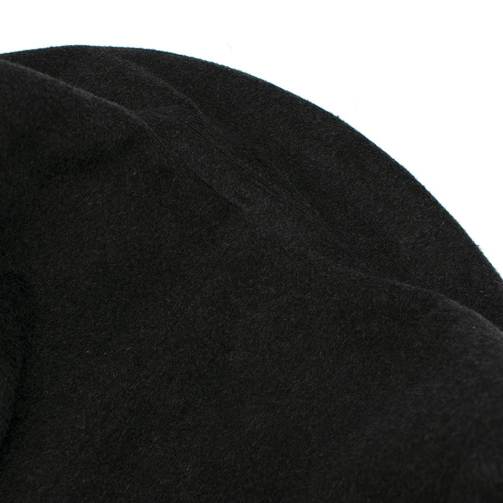 Ganni Dark-Grey Double-Breasted Long Wool Coat Size 42 2