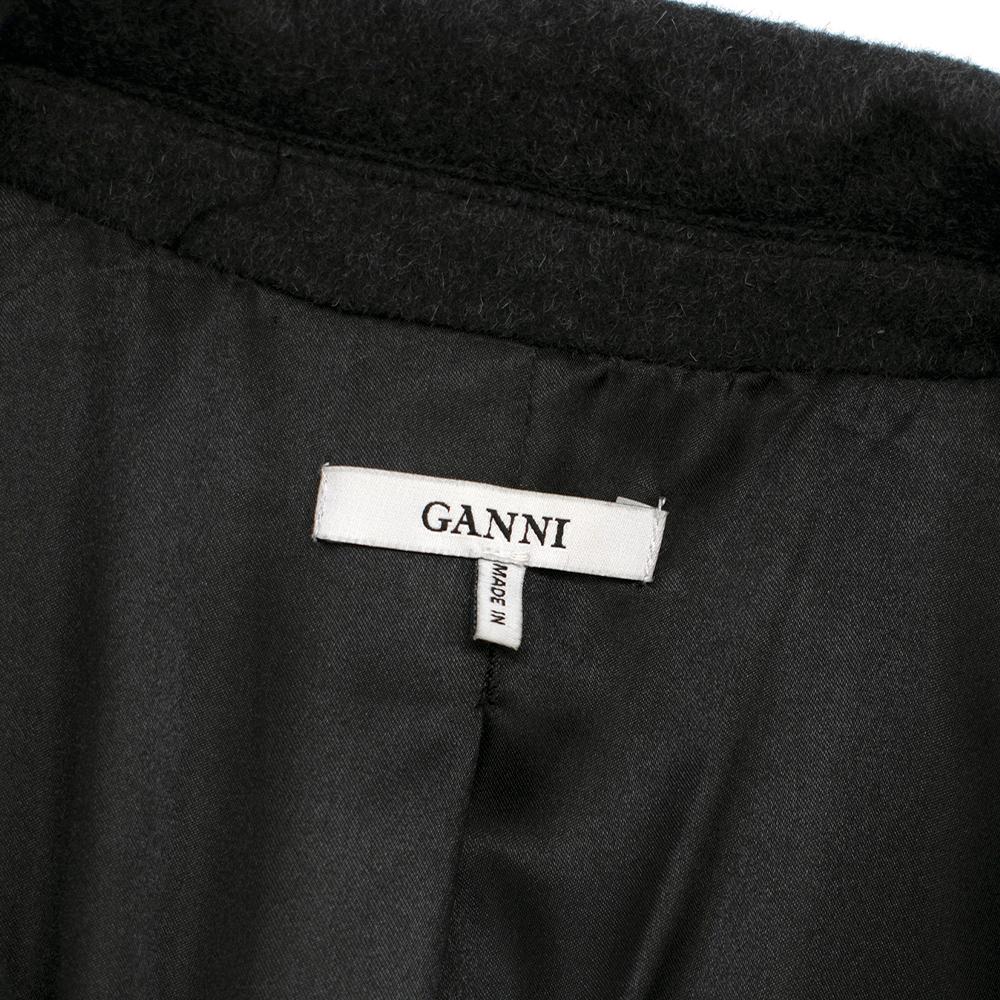ganni double breasted wool coat