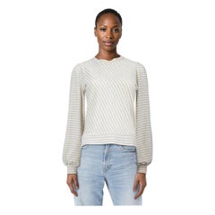 Ganni Ecru 
Metallic Striped Jumper Size S