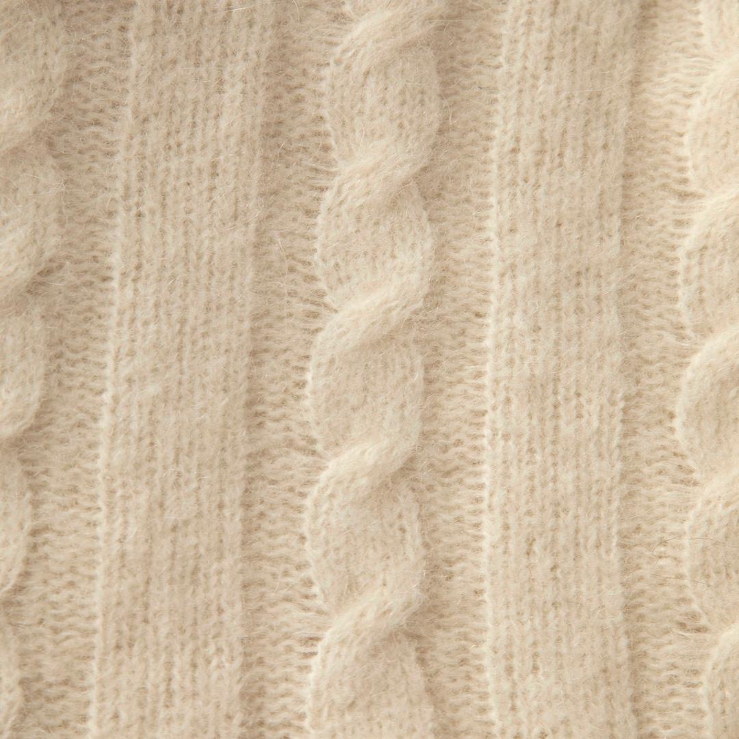 Ganni Ecru Wool Cut Out Knit Jumper Size L In Good Condition In London, GB