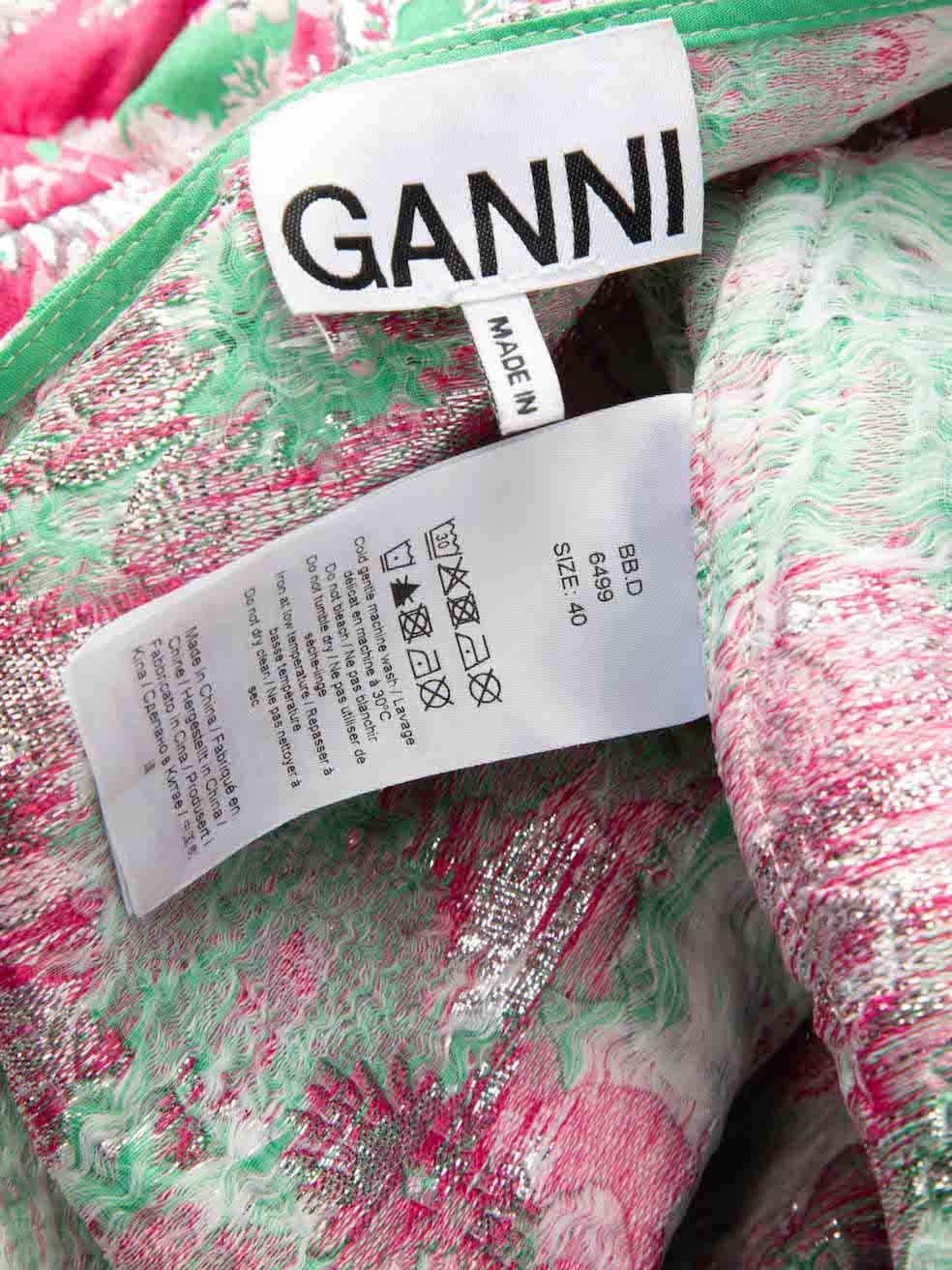 Women's Ganni Floral Jacquard Mini Dress Size L