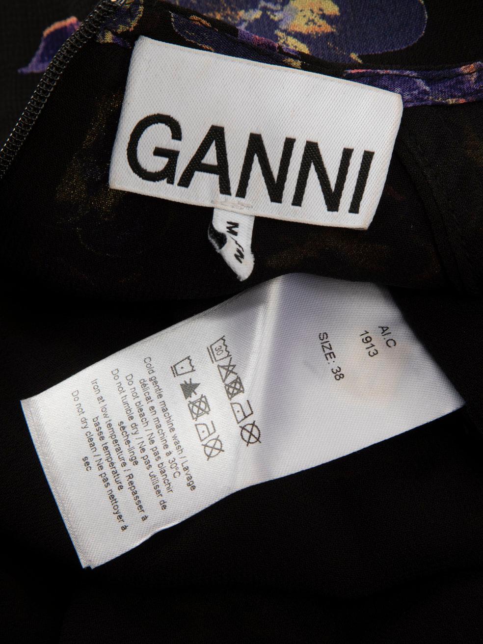 Ganni - Robe à manches longues et à motifs floraux - Taille M Pour femmes en vente