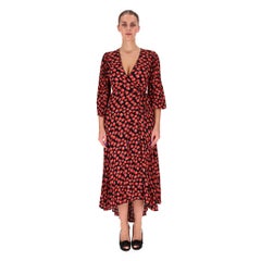 Ganni - Robe portefeuille en crêpe à imprimé floral