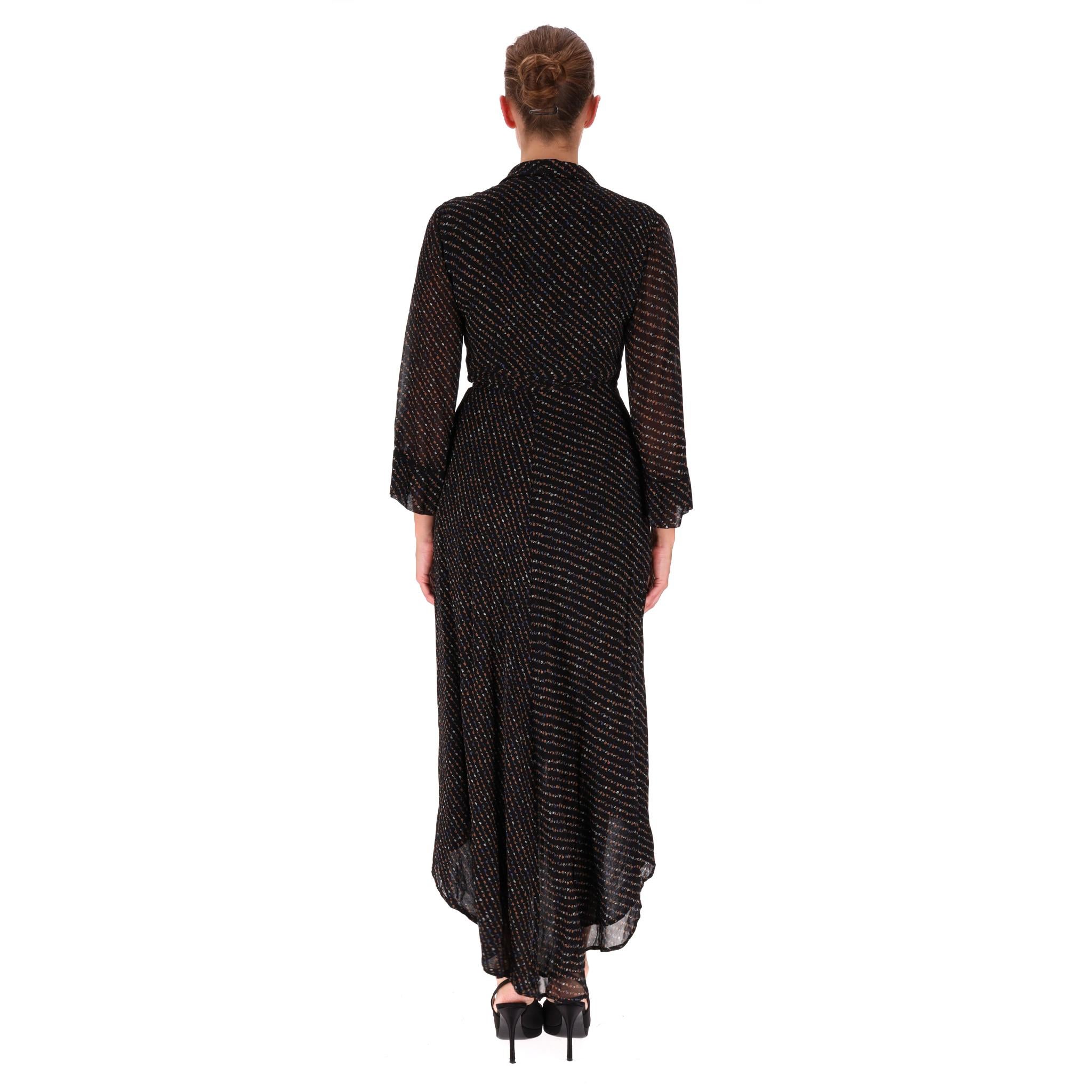 Ganni - Vestito a portafoglio con stampa floreale e orlo asimmetrico In condizioni ottime in vendita a London, GB