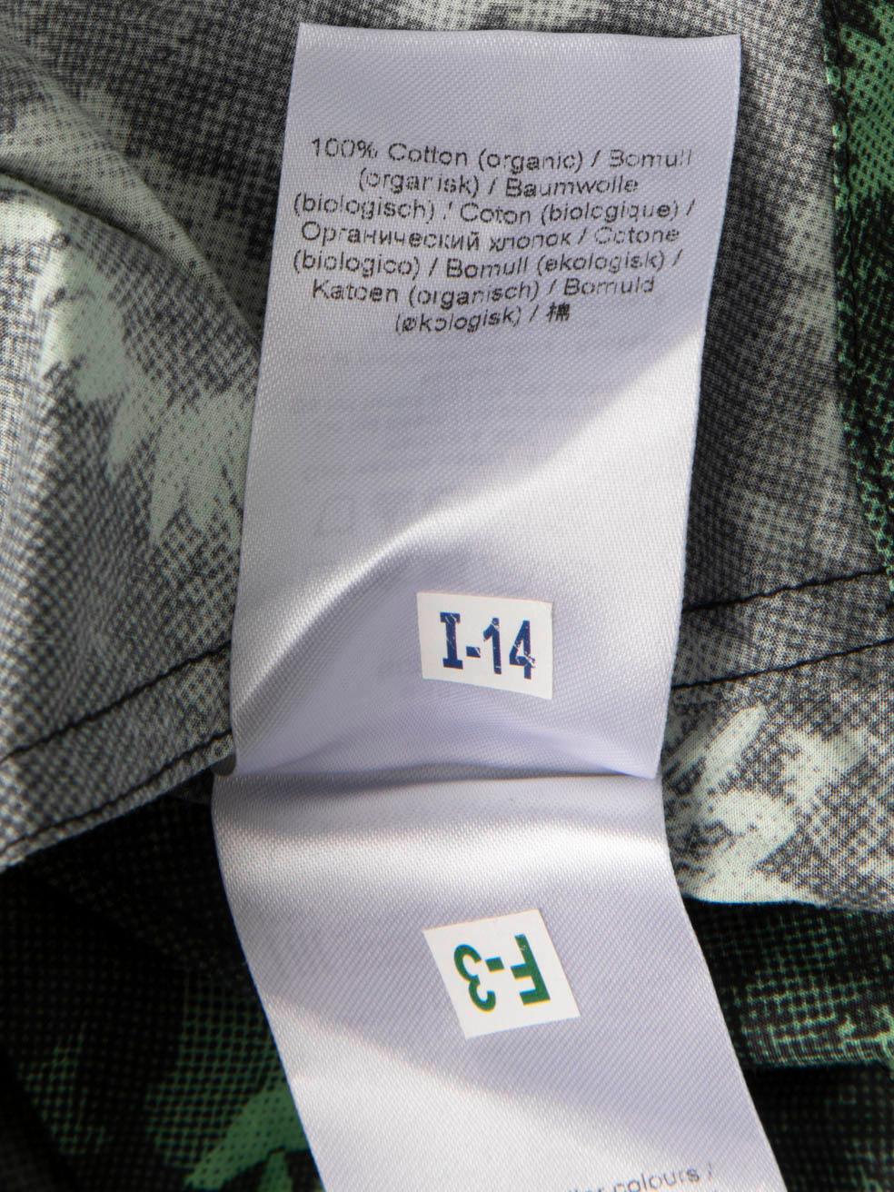 Ganni, abito al ginocchio con stampa floreale verde, taglia 5XL in vendita 2