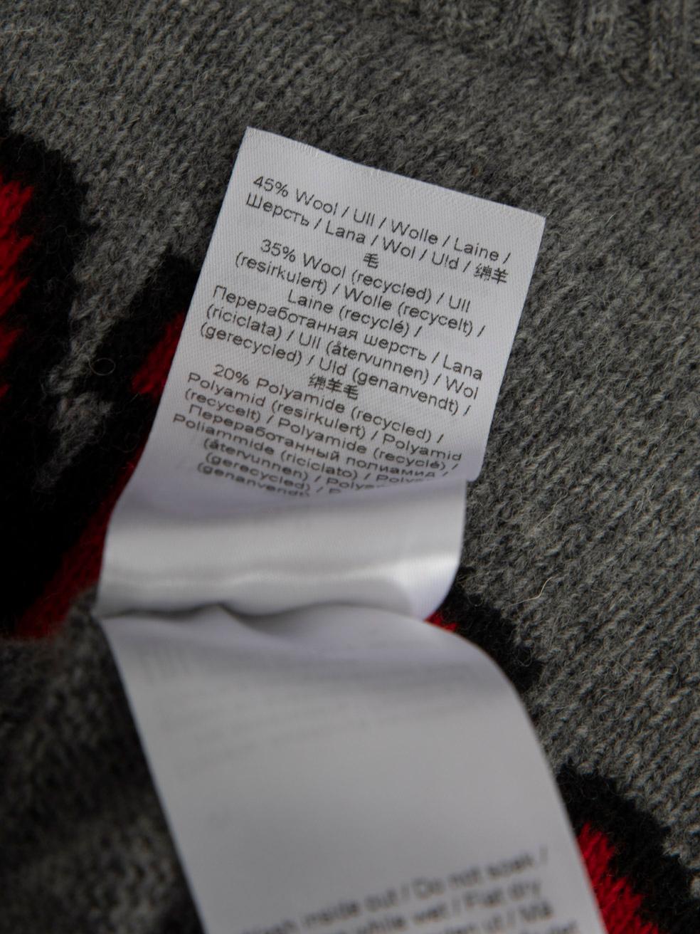 Ganni Grey Wool Strawberry Logo Jumper Size XS For Sale 1
