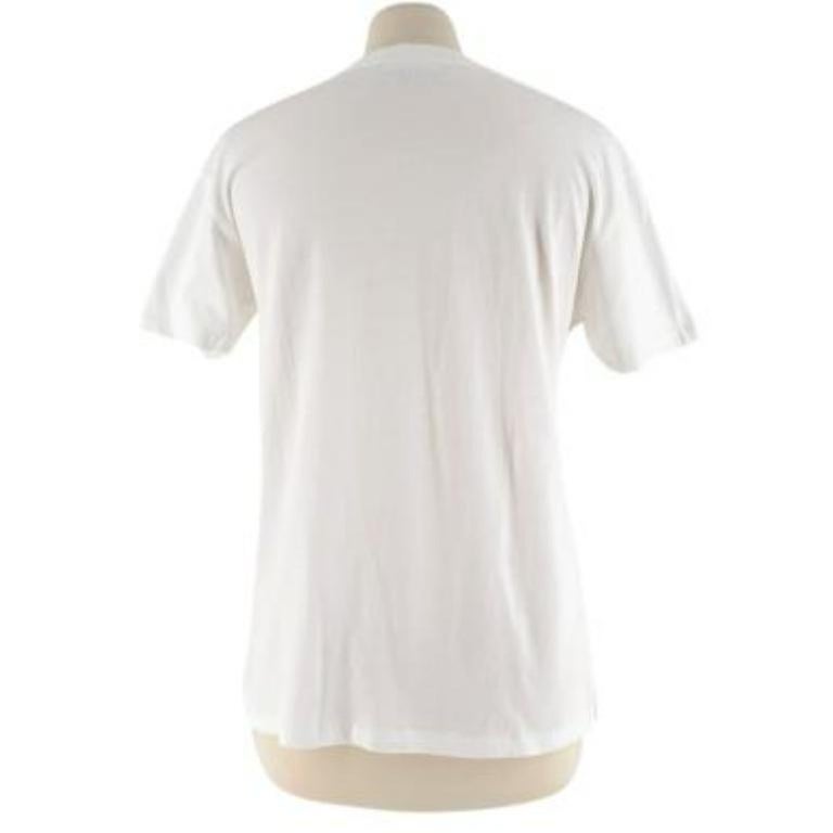 Ganni Harway Love Society White T-Shirt For Sale at 1stDibs