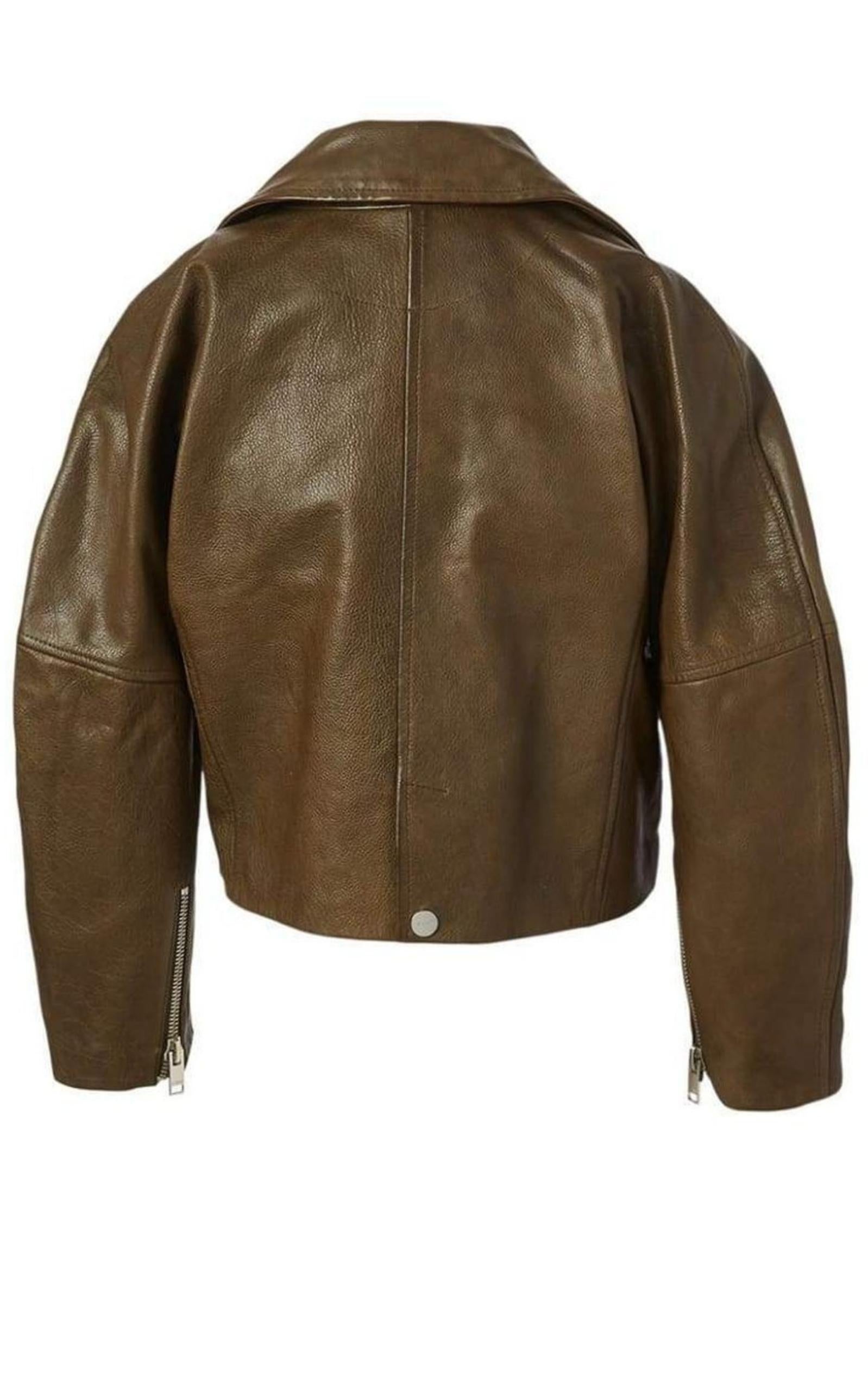 Donna Ganni - Giacca biker in pelle FR38 in vendita