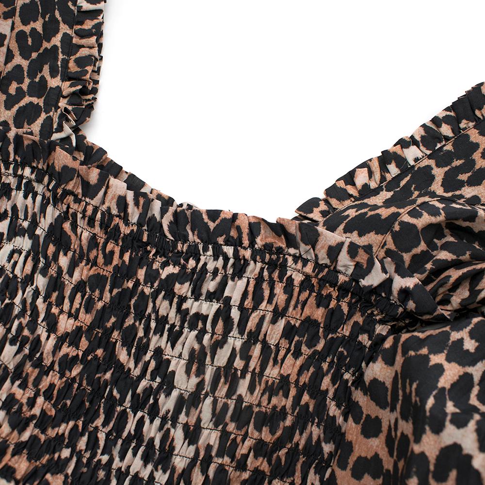 Ganni Leopard Print Silk Dress - New Season SIZE 36 2