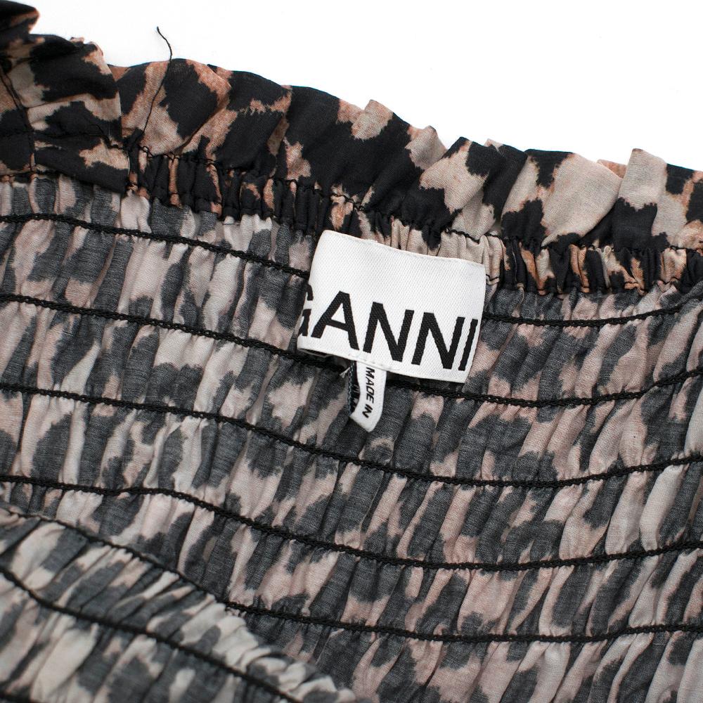 ganni animal print dress