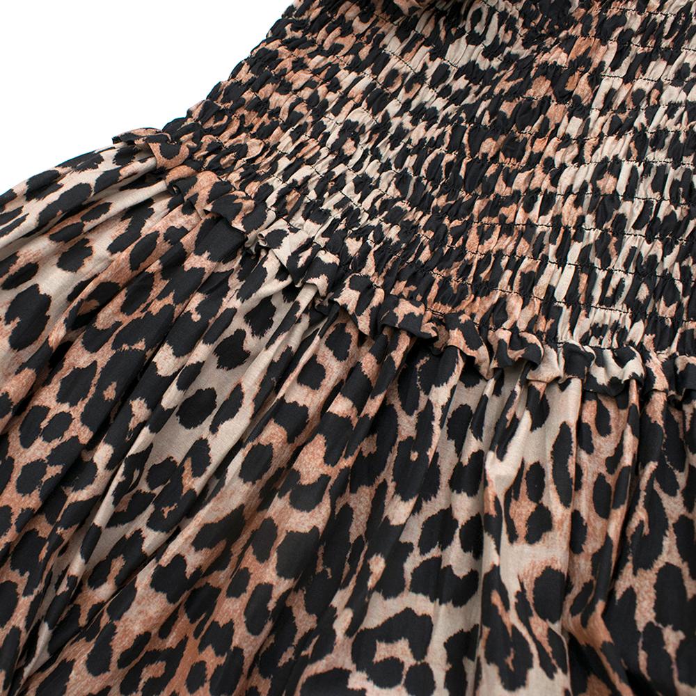 Ganni Leopard Print Silk Dress - New Season SIZE 36 In Excellent Condition In London, GB