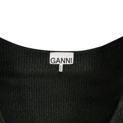 Robe en maille mélangée Ganni en rayonne verte