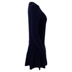 Miniabito Ganni in lana merino blu navy