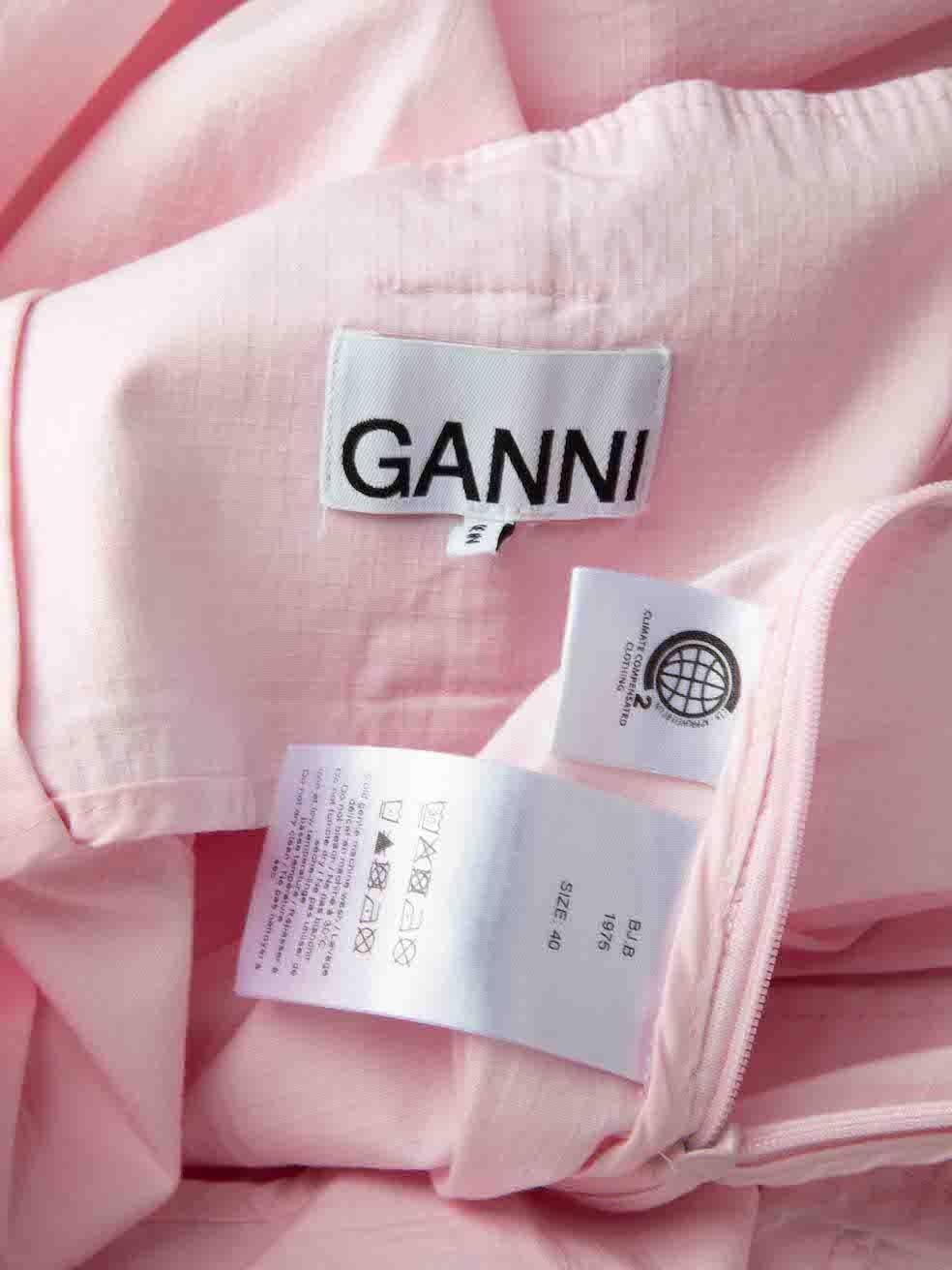 Ganni Pink 1975 Wide Leg Trousers Size L For Sale 2